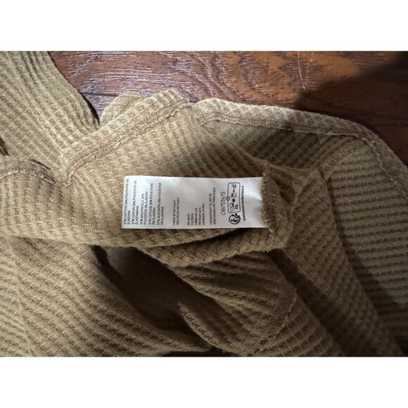 NEW FREE PEOPLE womens M Brown waffle knit cutout v neck Top sweater Tunic - Picture 10 of 10